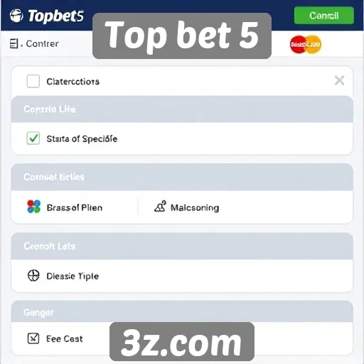 Métodos de pagamento disponíveis no Top bet 5